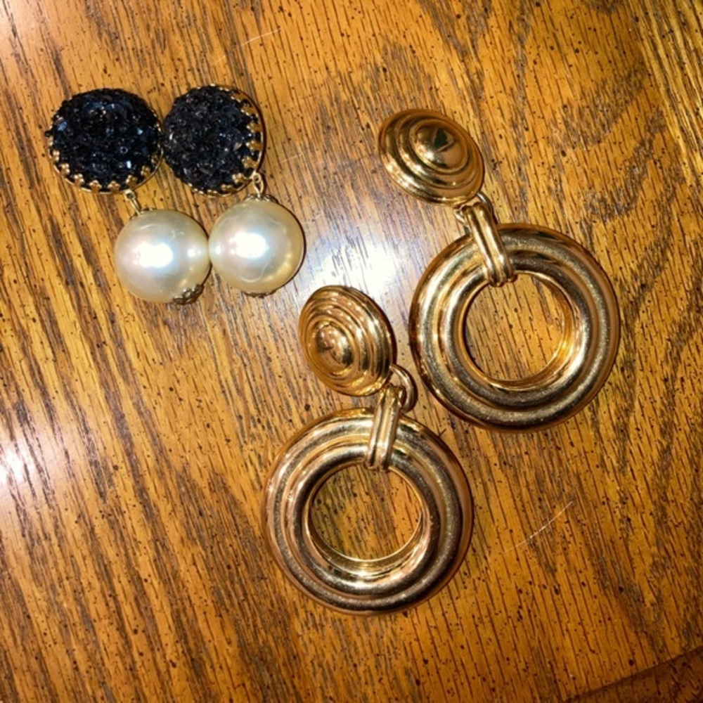 Bundle Vintage Clip-on Earrings 2 Pair